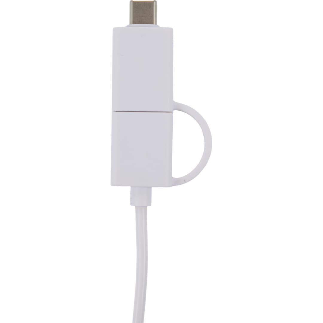 5-In-1 recycled long charging cable Black miniatura 8