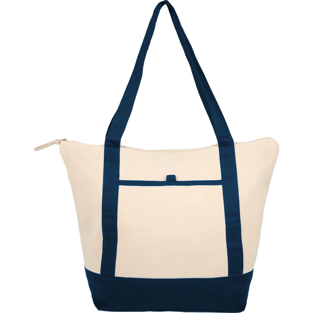 Isle 8oz organic cotton zippered tote Natural miniatura 11