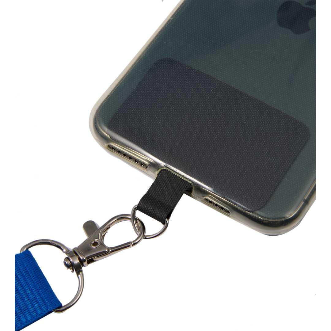 Adjustable recycled phone lanyard Black miniatura 14