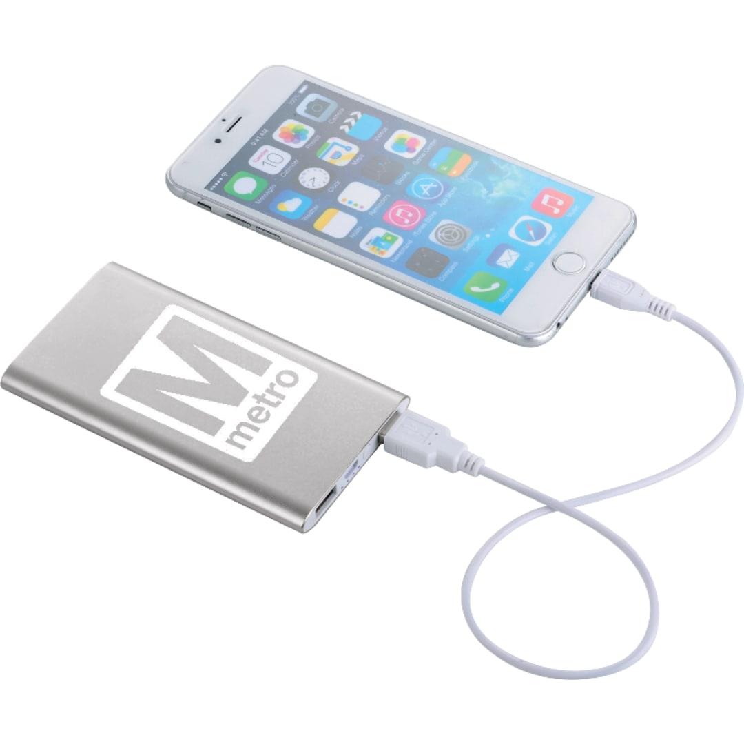 Sleek aluminum 4000 mah power bank Grey miniatura 10