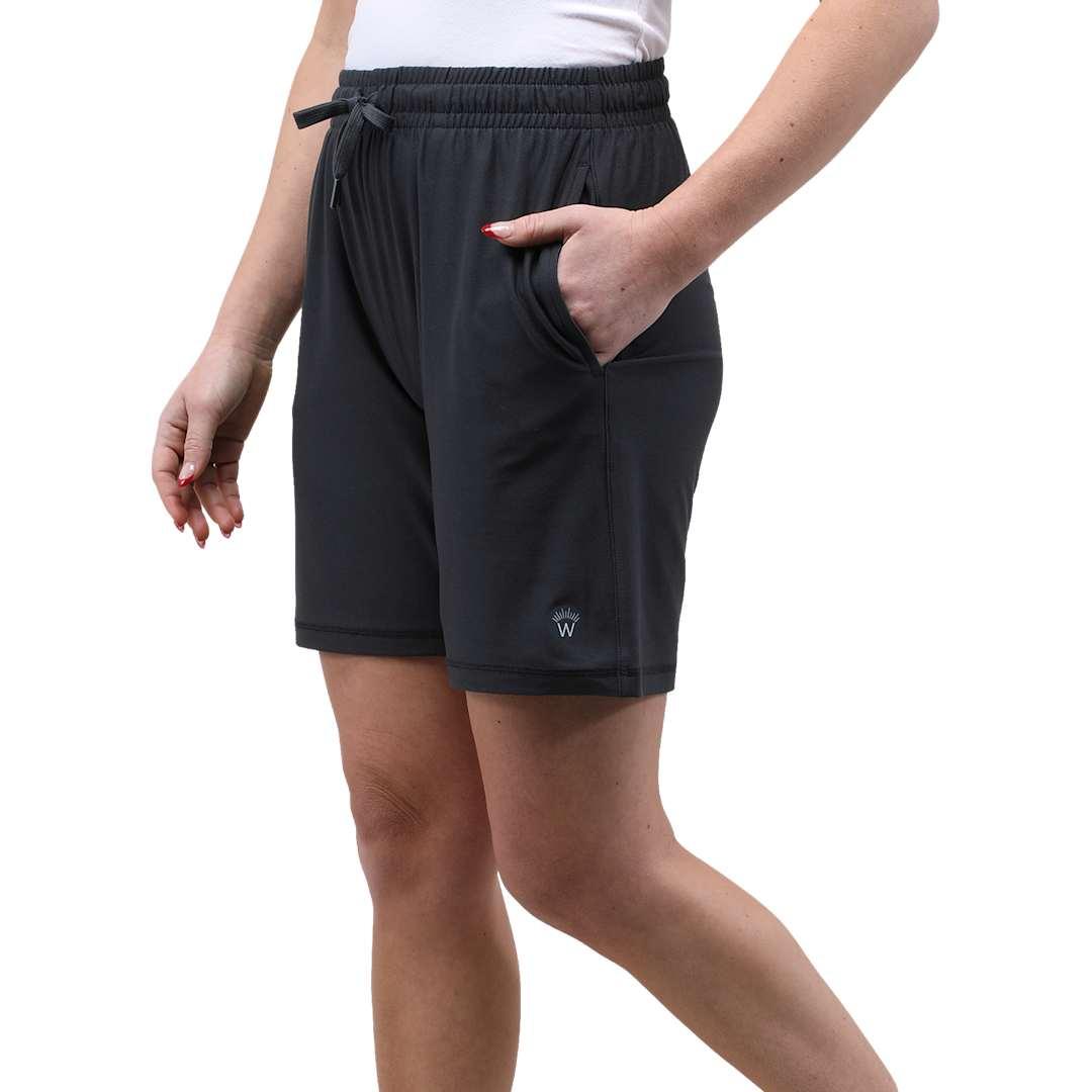 Wellable womens knit short Blue miniatura 15
