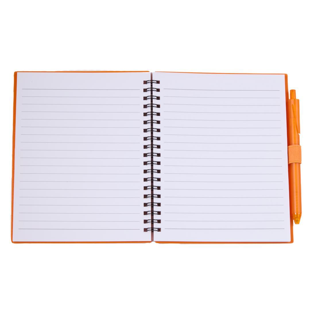 Fsc® recycled 5.5 x 7 spiral notebook w/ rpet pe Black miniatura 19