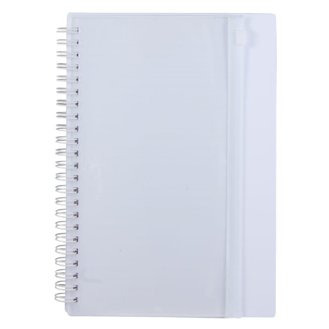5.5 X 8.5 spiral notebook with clear pocket Black miniatura 27