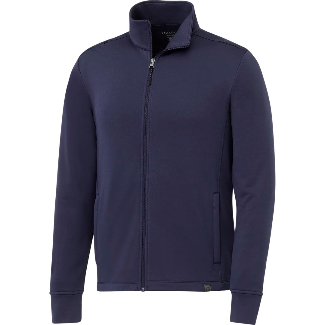 Mens frazier eco knit jacket Navy Blue front