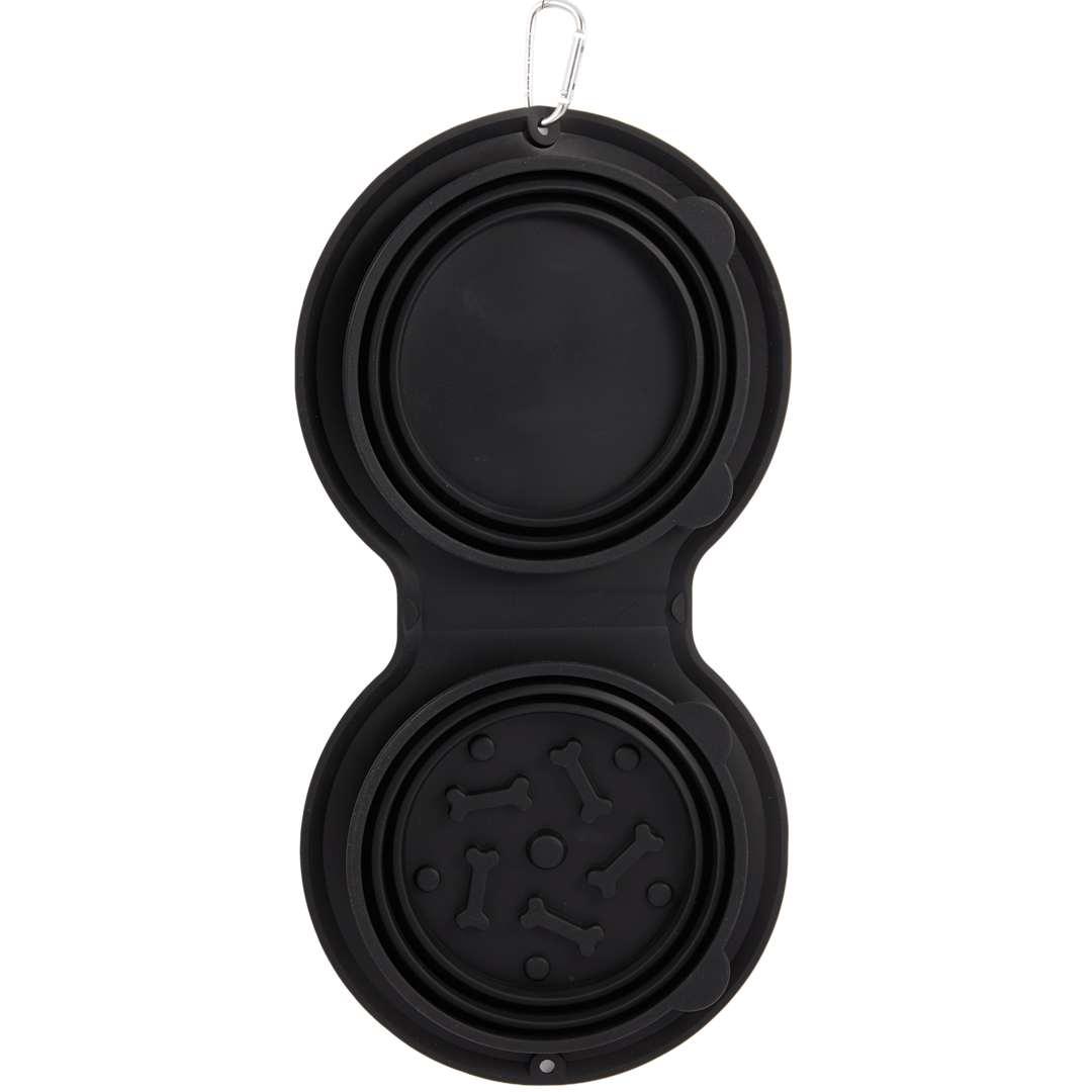 Chowtime dual collapsible slow feeder Black miniatura 6