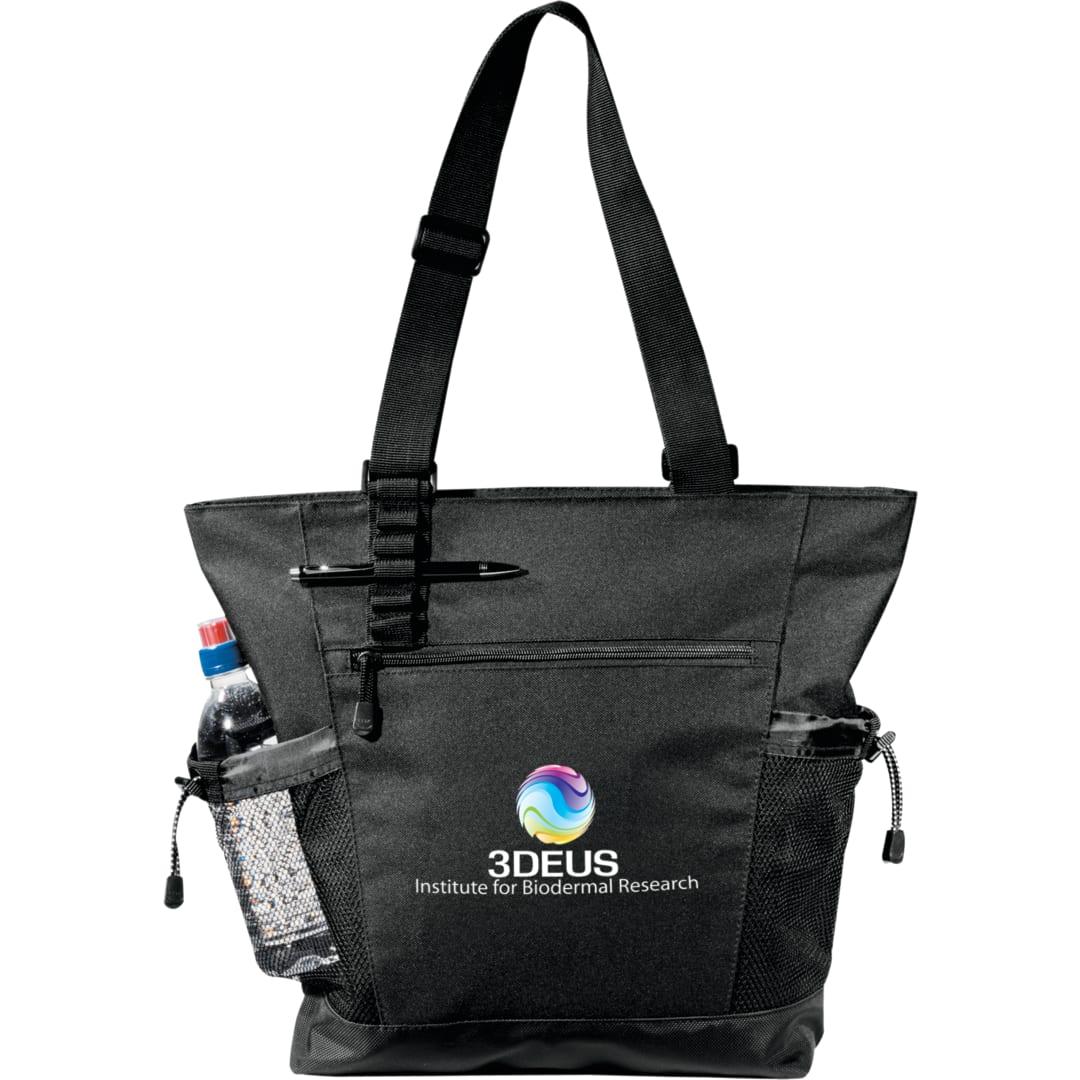 Urban passage zippered travel business tote Black miniatura 3