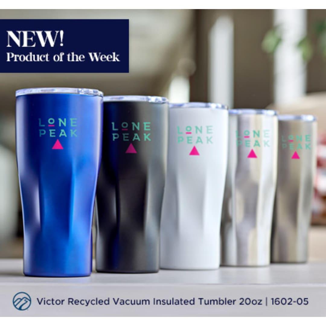 Victor recycled vacuum insulated tumbler 20oz Black miniatura 44