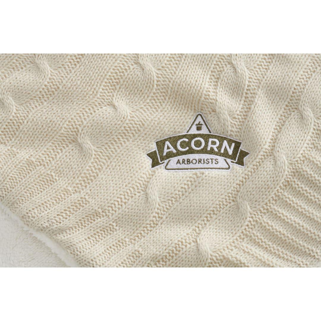 Field & co.® cable knit sherpa blanket Grey miniatura 11