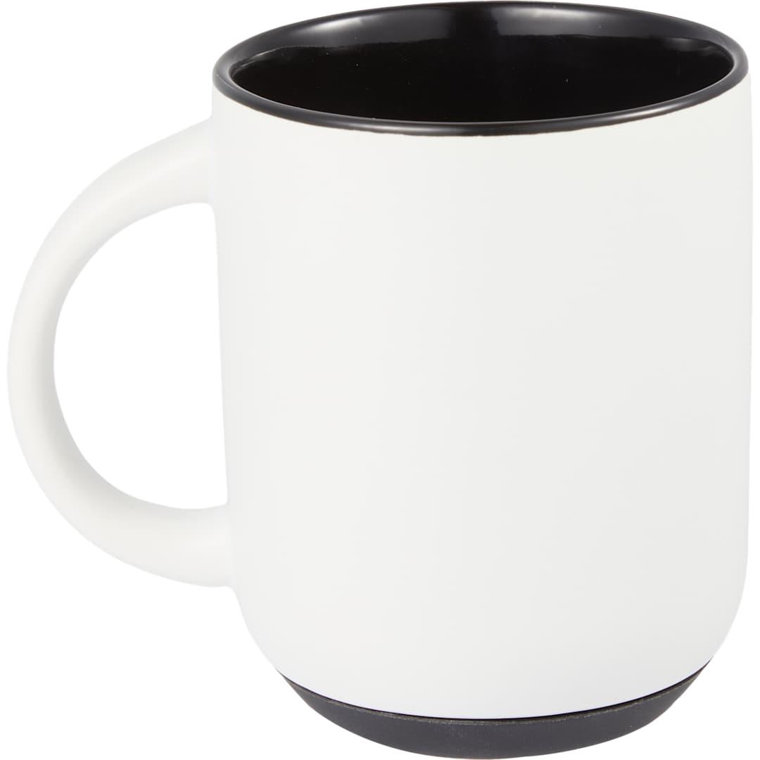 Isaac ceramic mug w/ rubber bottom 14oz White thumbnail 4