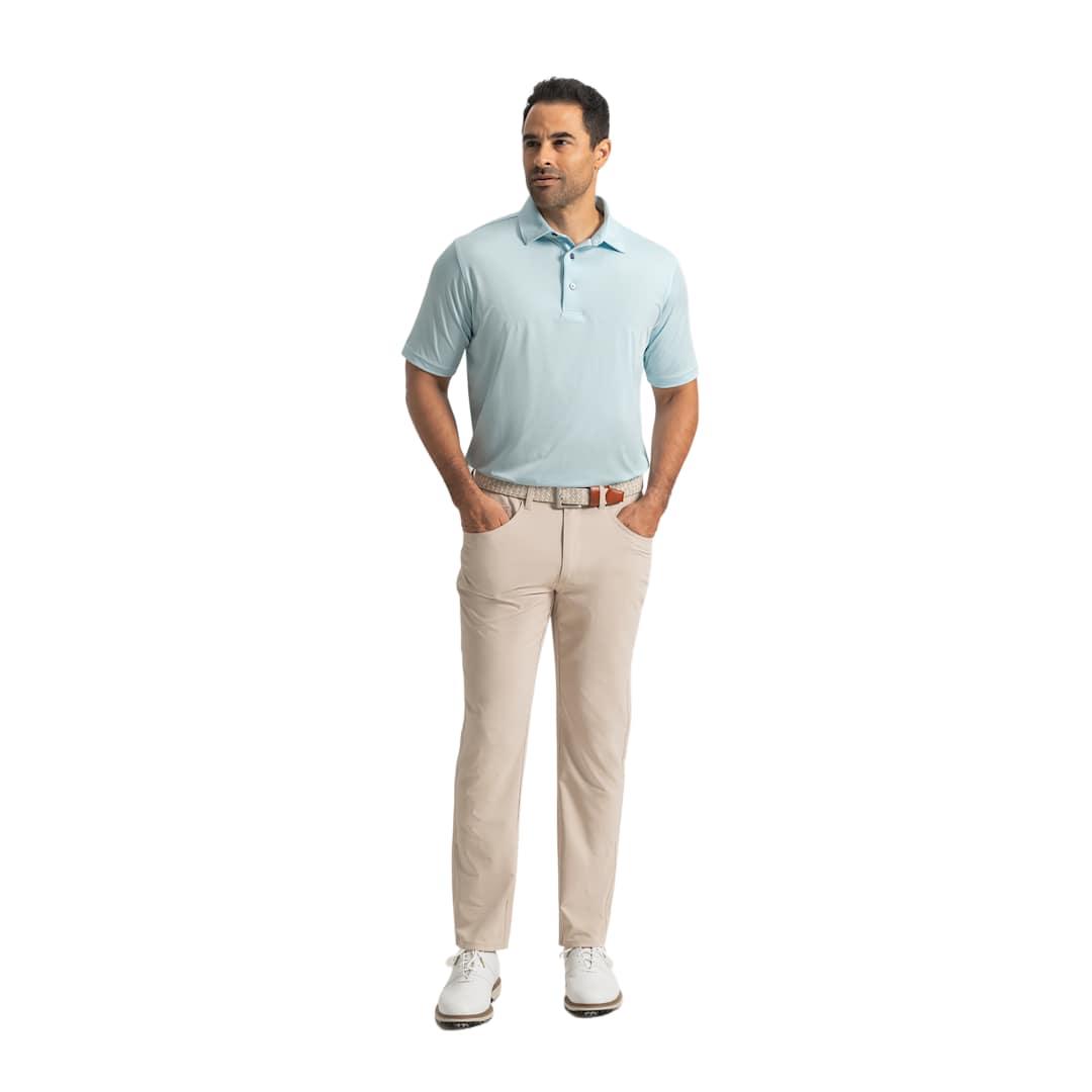 Footjoy mens microfeeder stripe polo Royal miniatura 12