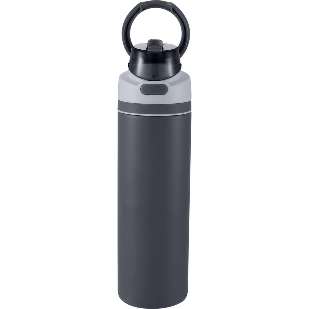 Elvin 28oz recycled stainless flip straw bottle Black miniatura 22