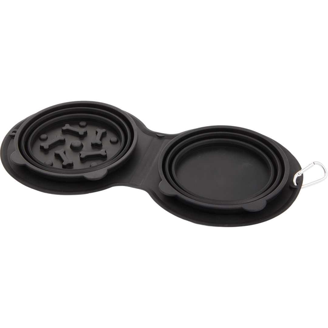 Chowtime dual collapsible slow feeder Black miniatura 7