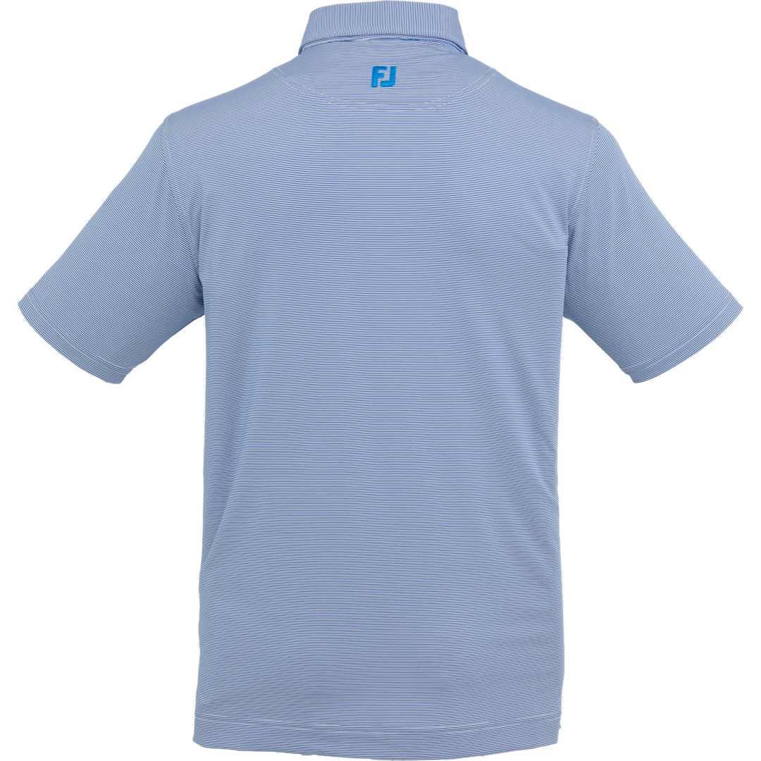 Footjoy mens microfeeder stripe polo Royal miniatura 23