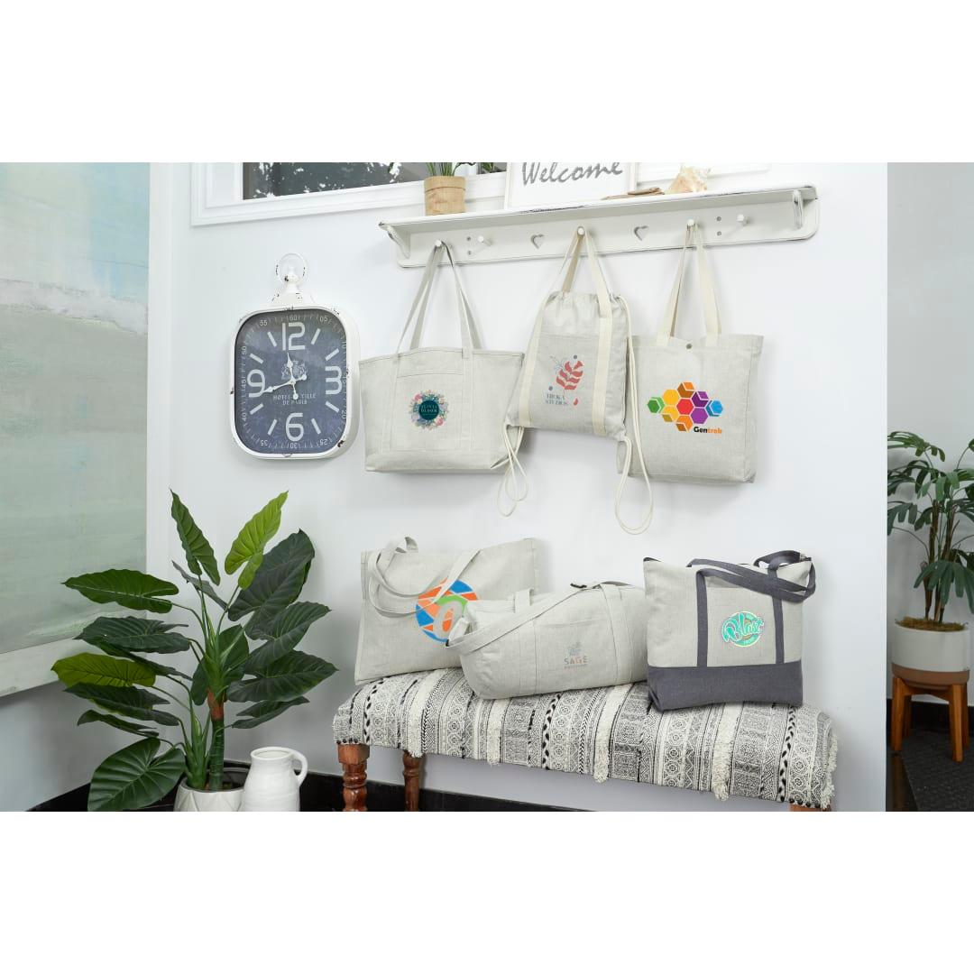 Repose 10oz recycled cotton shoulder tote Grey miniatura 15