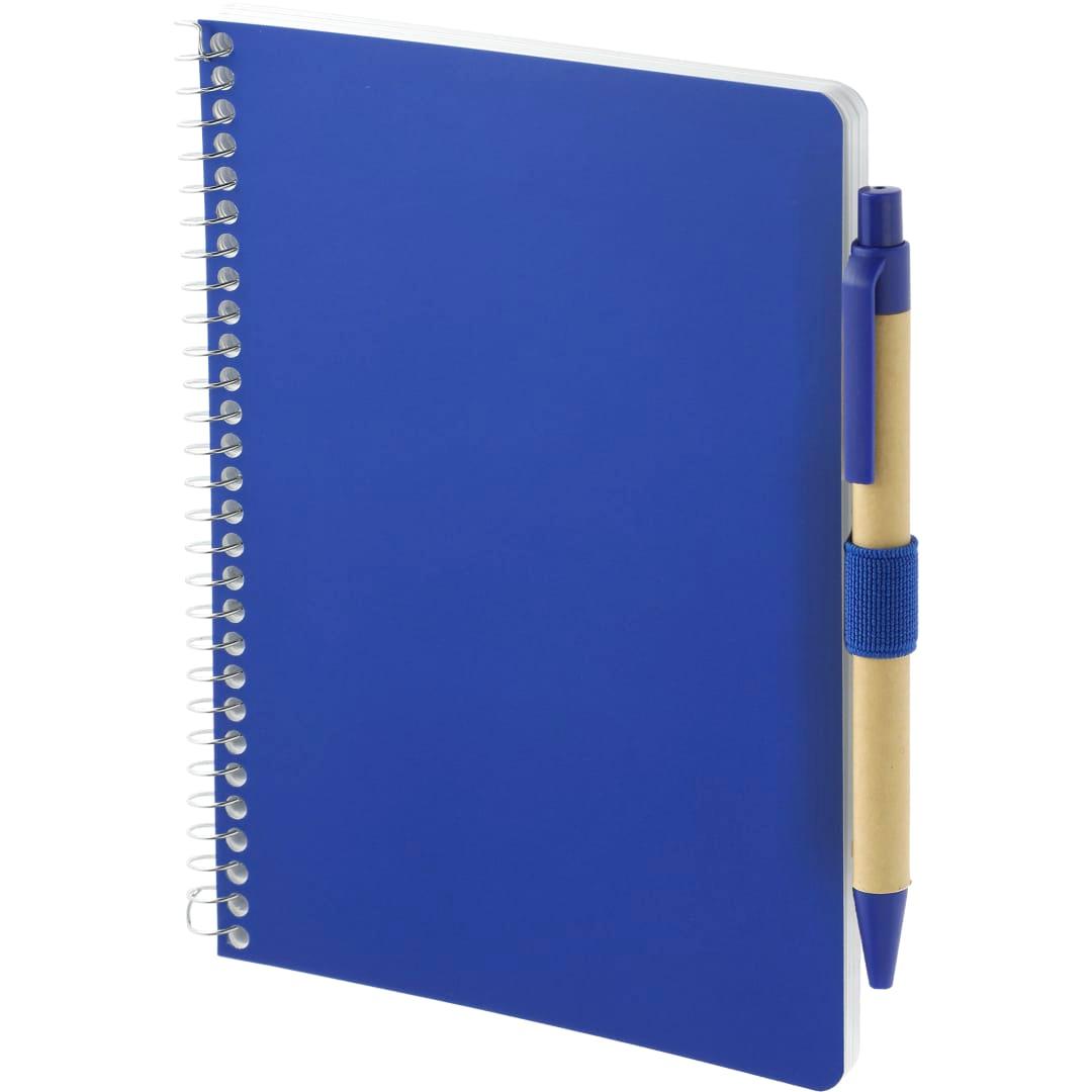 Fsc® mix 5 x 7 spiral notebook with pen Black miniatura 11