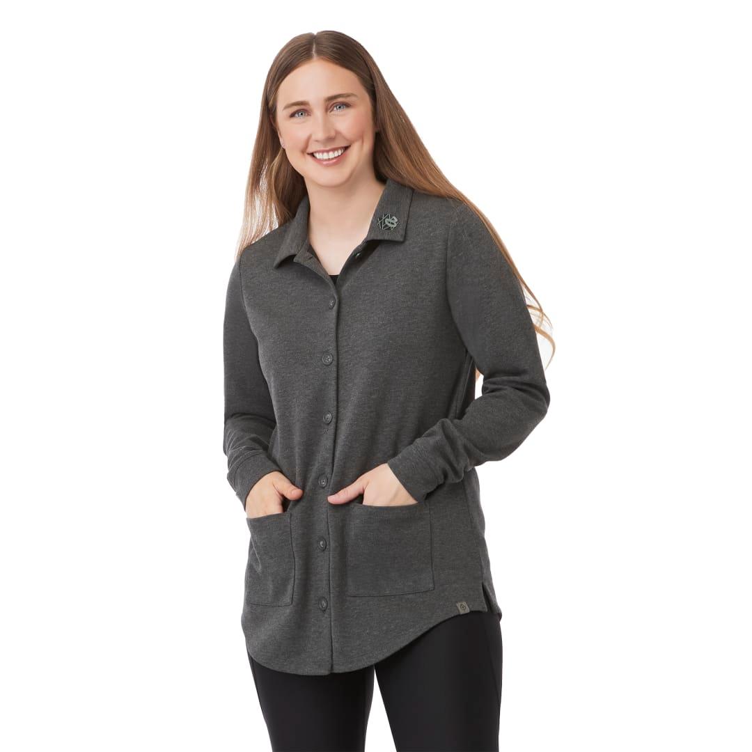 Rigi eco knit button cardi - womens Black miniatura 11