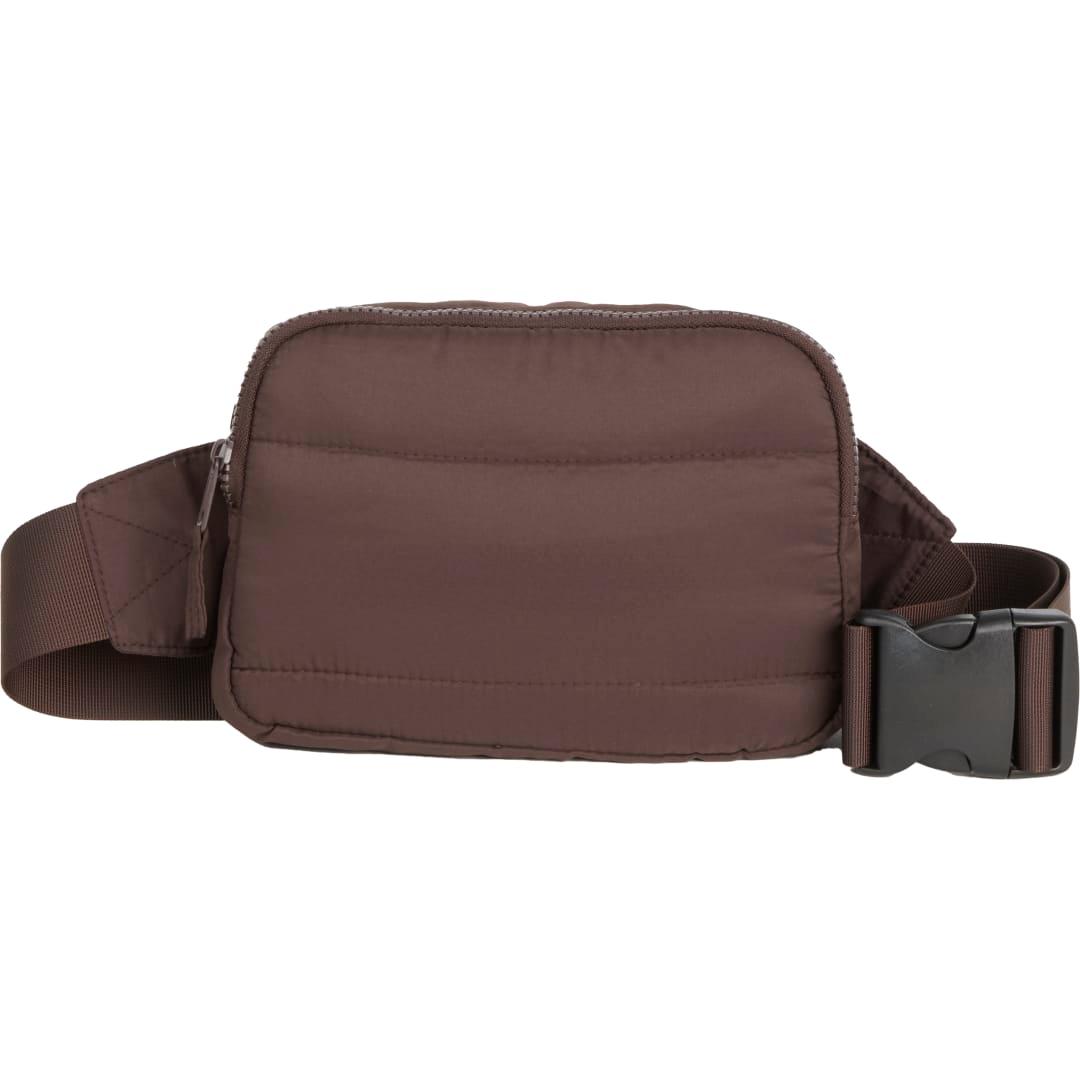 Puffer recycled fanny pack Brown front