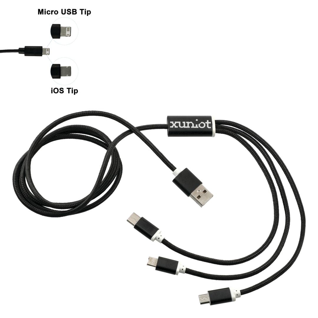 Realm 3-in-1 long charging cable Silver miniatura 5