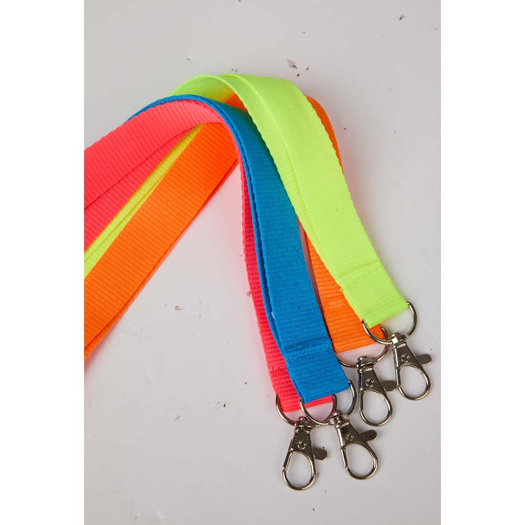 Monochrome hang in there lanyard Blue front