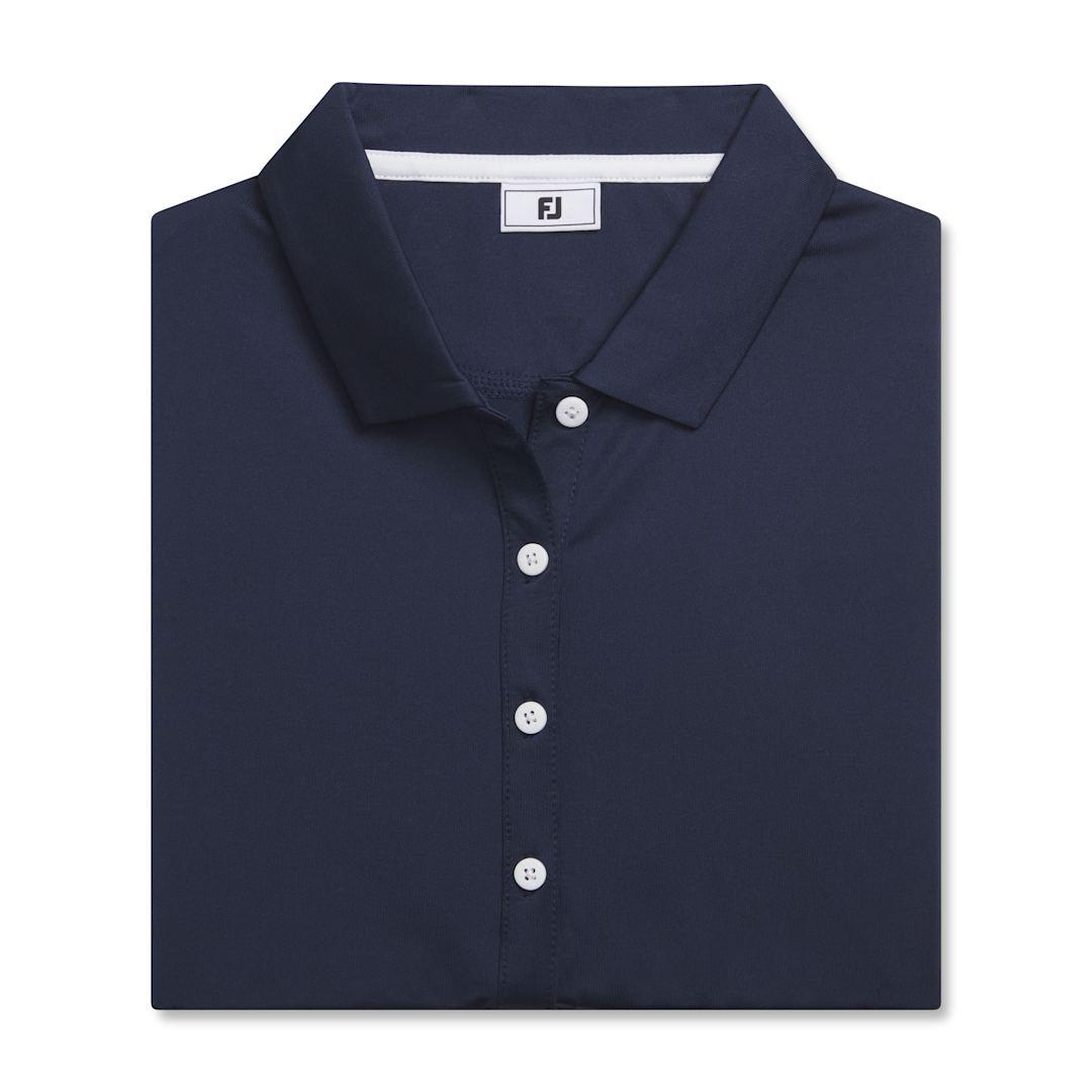 Footjoy womens solid lisle polo White miniatura 8