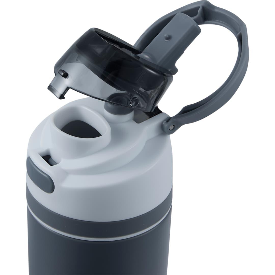 Elvin 28oz recycled stainless flip straw bottle Black miniatura 27