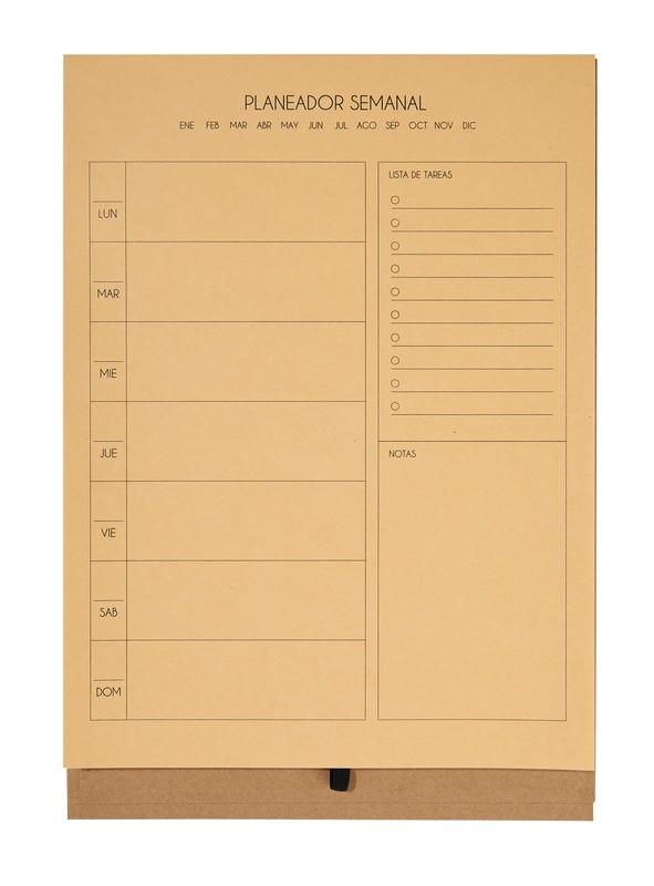 Planeador semanal ziel BEIGE front