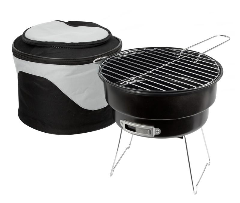 Asador con hielera camping NEGRO front