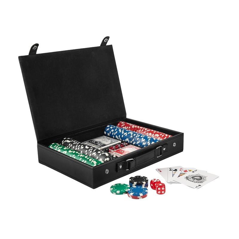 Set de poker tahúr NEGRO front