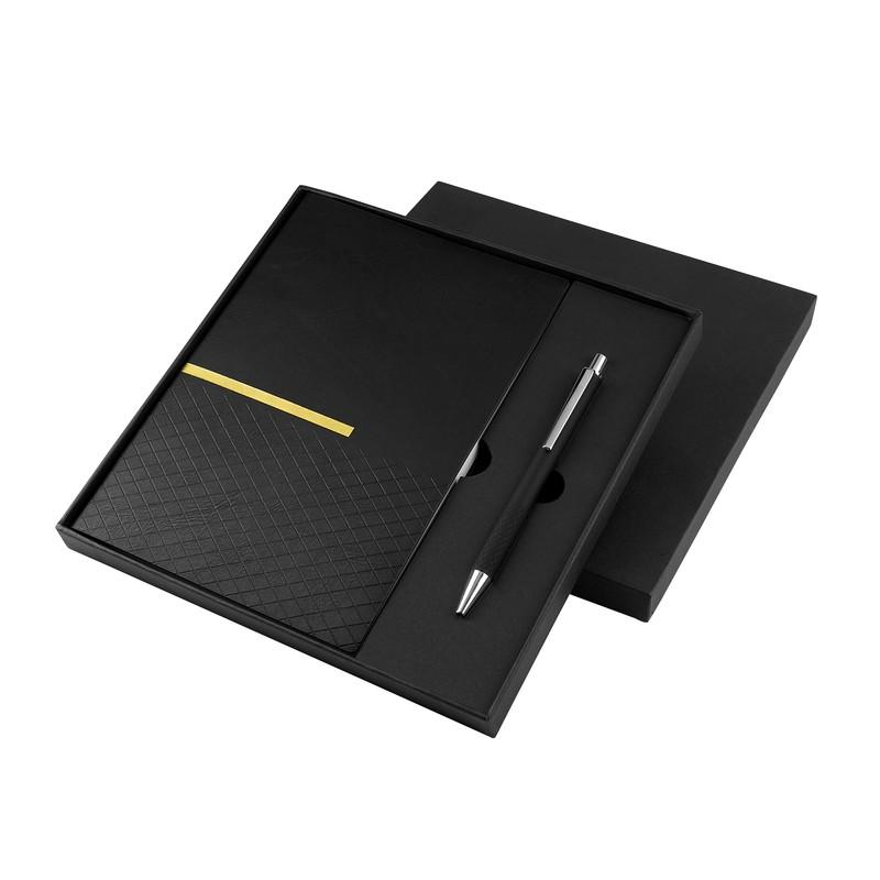Set de libreta zlatna NEGRO front