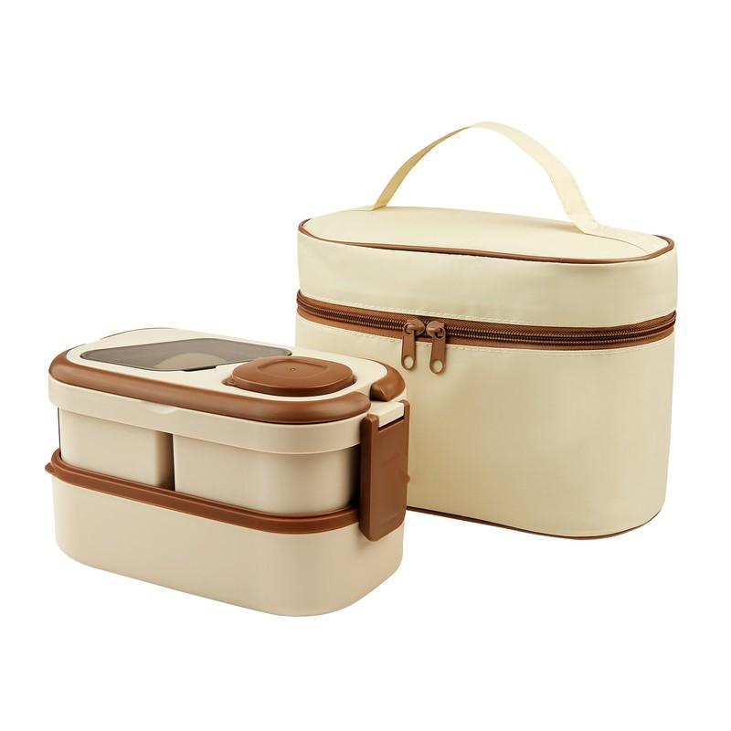 Set portaviandas amanda BEIGE front