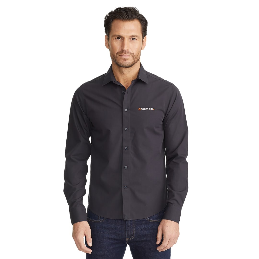 Untuckit black stone wf ls slim fit shirt-mens
